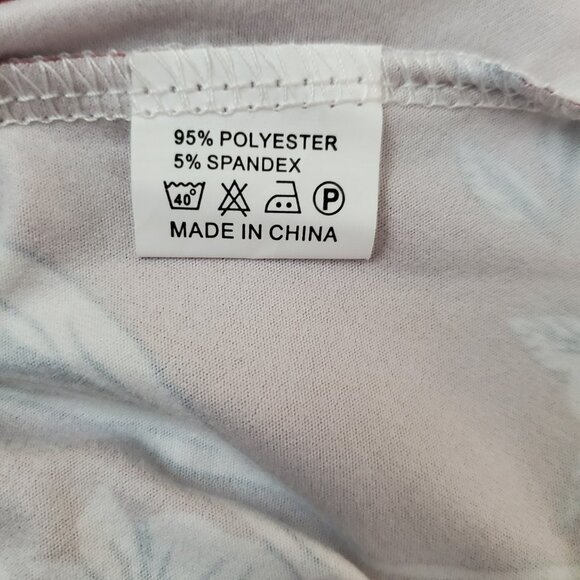 Women's Dress Size XXL Floral Burgundy Faux Wrap Soft - Picture 8 of 8